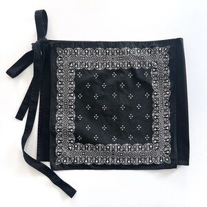 Assembly New York Vintage Black Bandana Wrap Skirt One Size XL